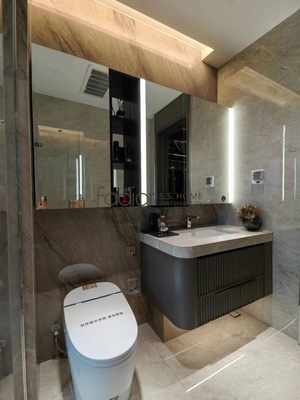Sleek, Durable, Corrosion-Resistant, Space-Saving, Elegant, And Modern Custom Stainless Steel Bathroom Vanity By Fadior