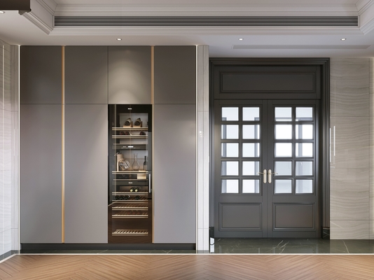 Ultima Edge Cold Metal Industrial Style Kitchen Cabinets With Dual Space Design